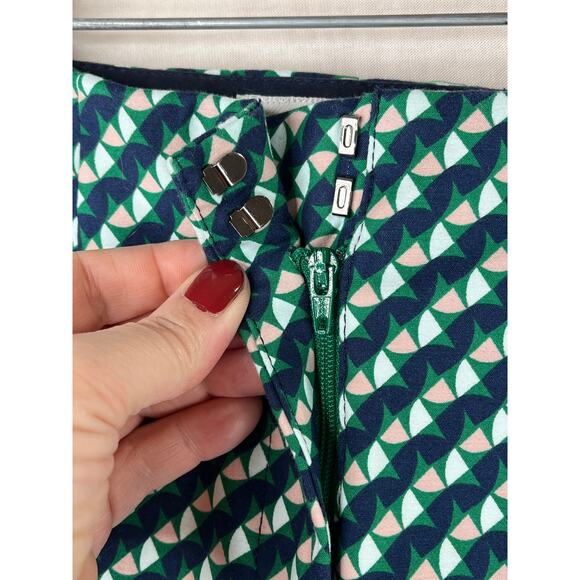 Boden True Green Geo Kensington turnup trouser pants, size 2P, EUC - Picture 6 of 10